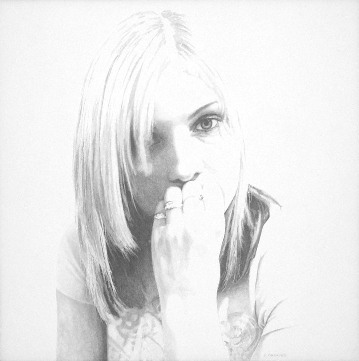 Carly - Photorealism Portrait Painting by Steve Greaves