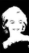 Steve Greaves - Marilyn Monroe ink drawing portrait