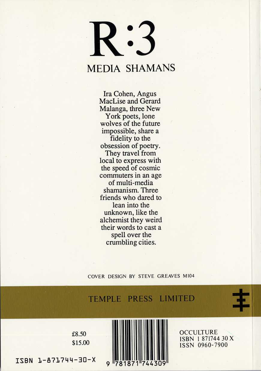 Steve Greaves - Ratio:3 Media Shamans - book cover design