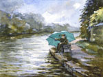 Steve Greaves - Tinsley Canal - impressionist watercolour sport painting