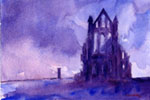 Steve Greaves - Whitby Abbey - watercolour landscape painting