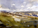 Ryedale Moor - watercolour landscape painting