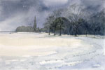 Steve Greaves - Wentworth Snow - watercolour landscape painting