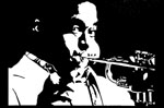 Steve Greaves - Dizzy Gillespie, Jazz trumpet player - scraperboard portrait