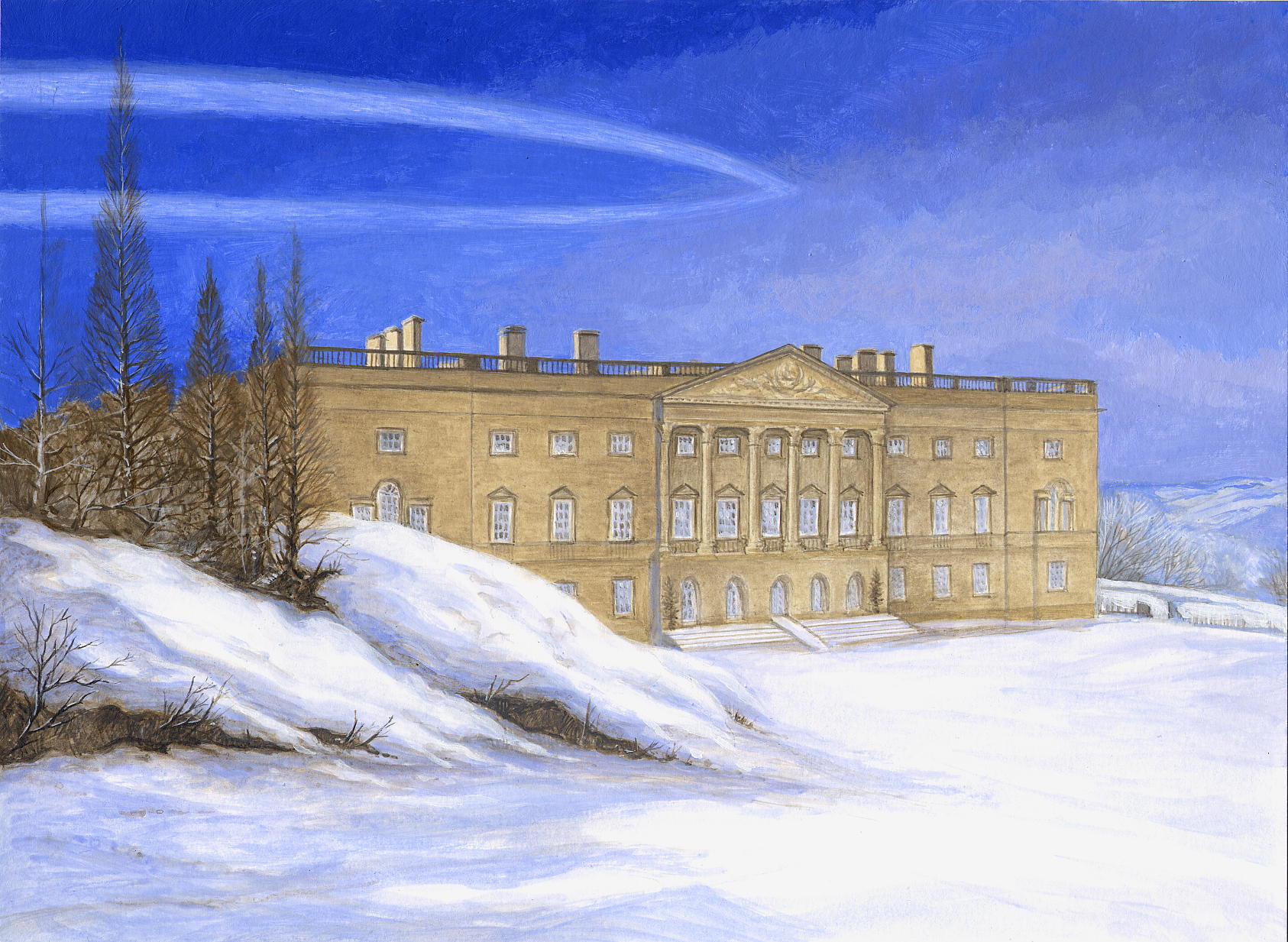 Steve Greaves - Wentworth Castle - landscape painting in acrylic