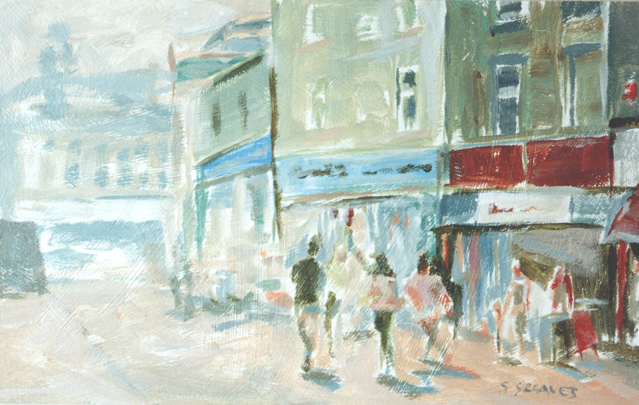 Steve Greaves - New Street, Barnsley - landscape painting in acrylic